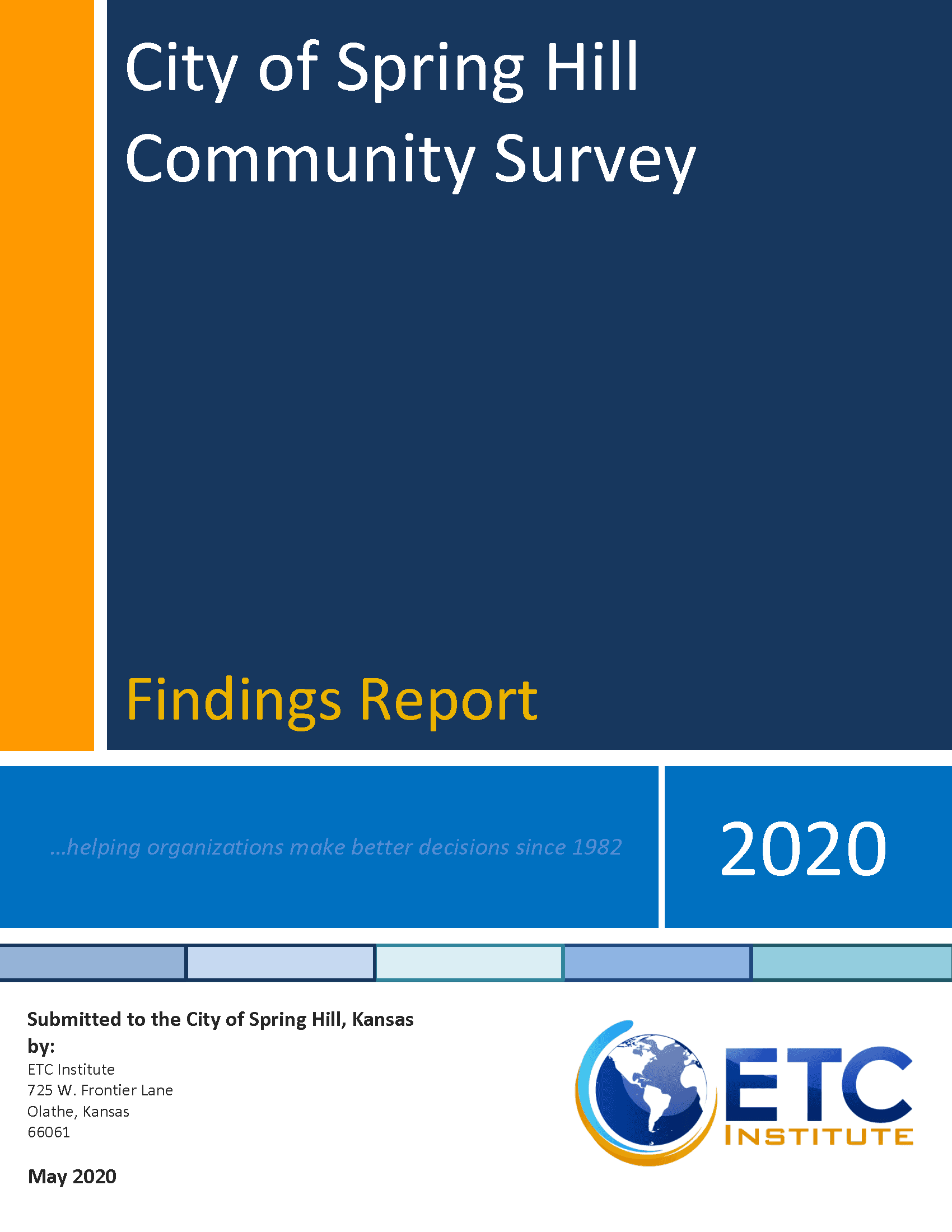 Front page of 2020 Resident survey