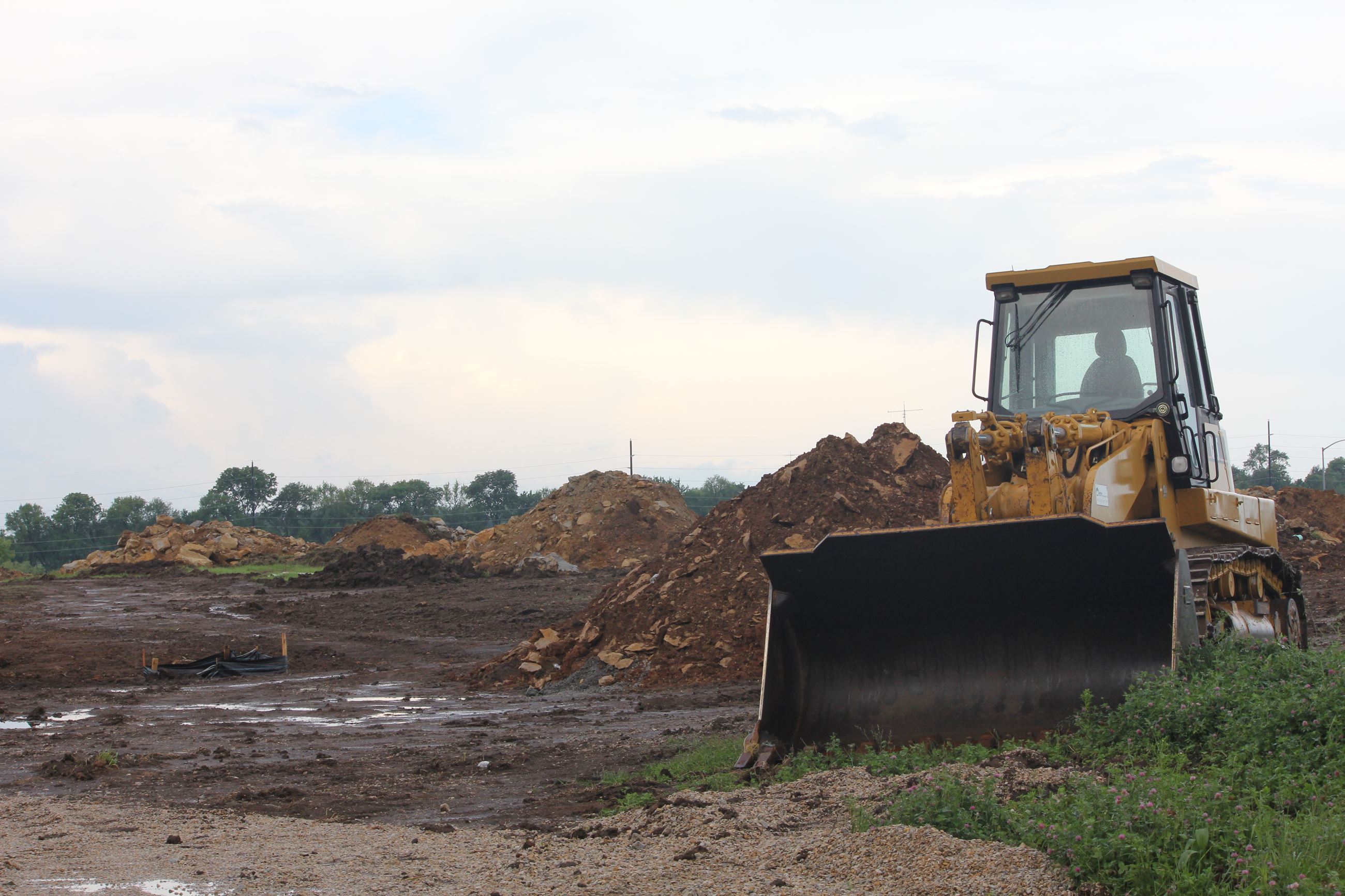Large equipment on a construction site
